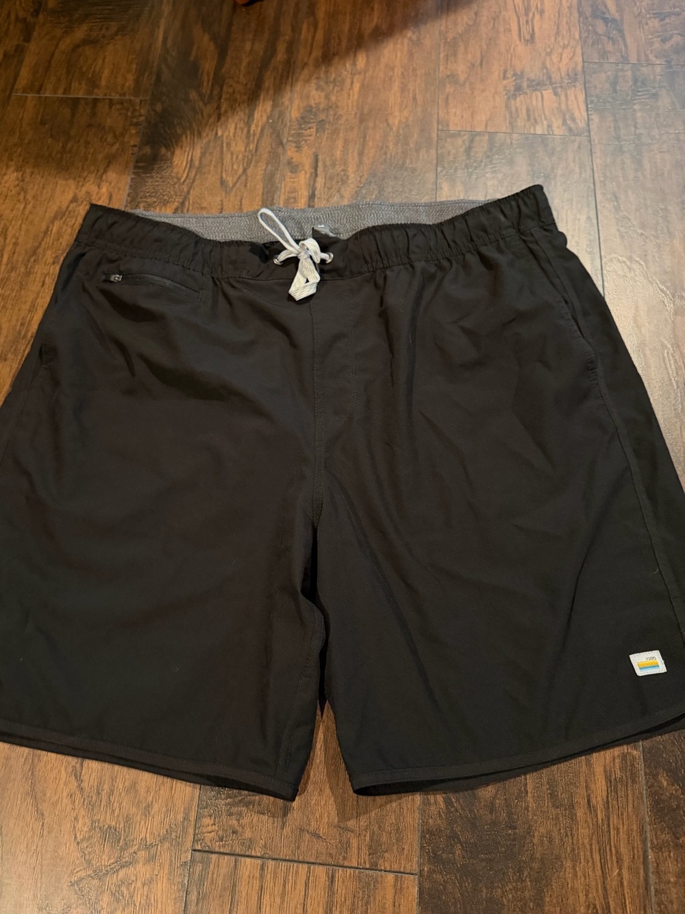 Vuori Black Athletic Drawstring Shorts